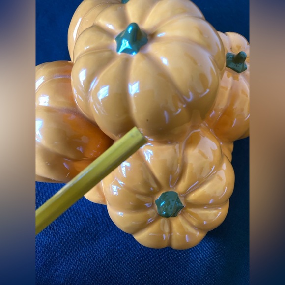 HomeWorx by Harry Slatkin Ceramic Pumpkin Basket Farm Stand No Candle - Picture 8 of 14